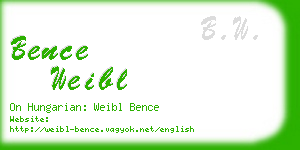 bence weibl business card